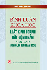 Bình luận khoa học Luật Kinh doanh bất động sản (hiện hành) (sửa đổi, bổ sung năm 2020)